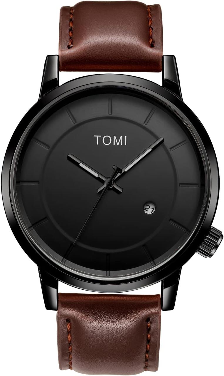 TOMI T-101 Casual Men's Watch Date Quartz Round Dial