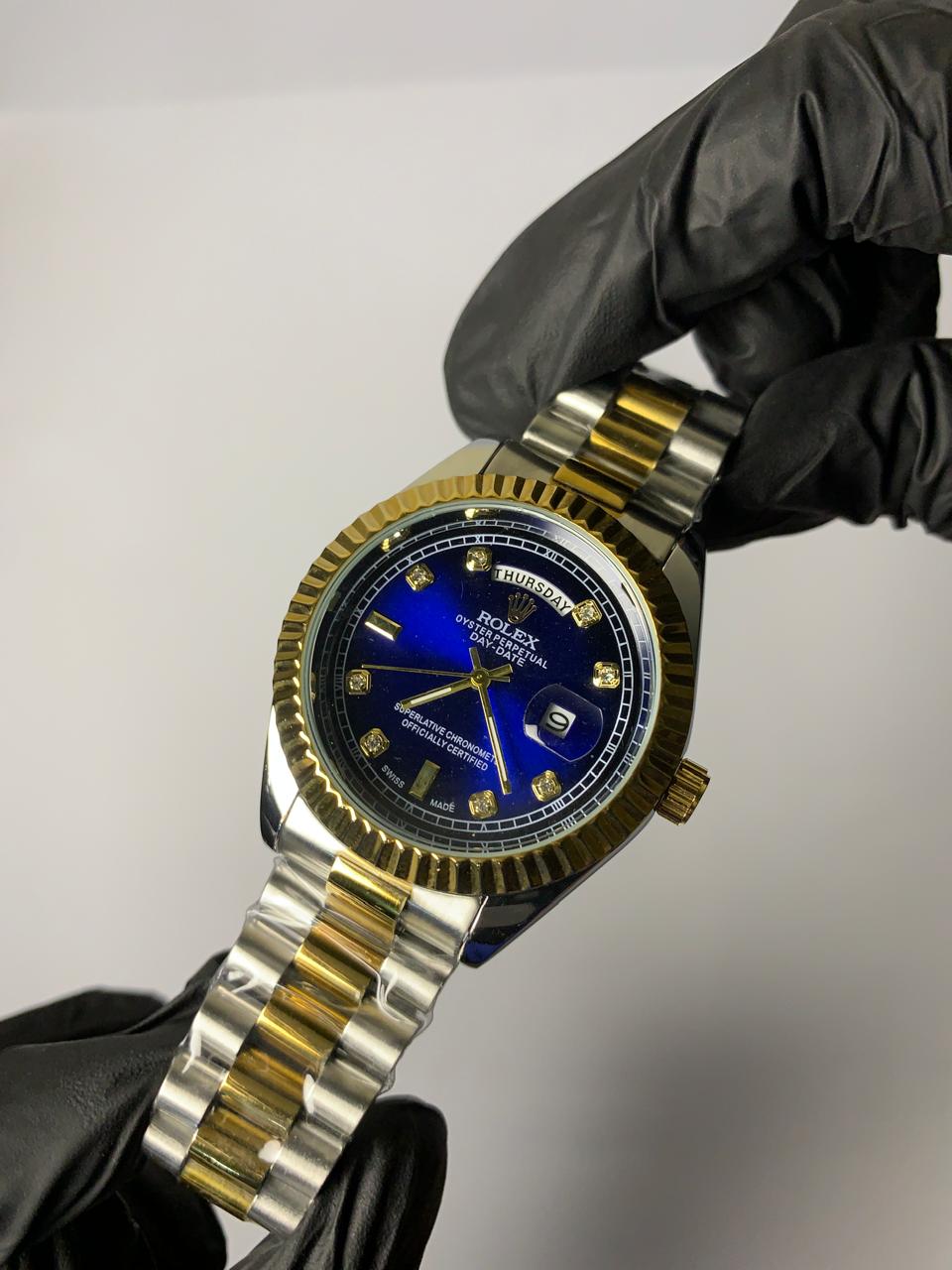 Rolex oyster truetone Blue Dial With Day and Date