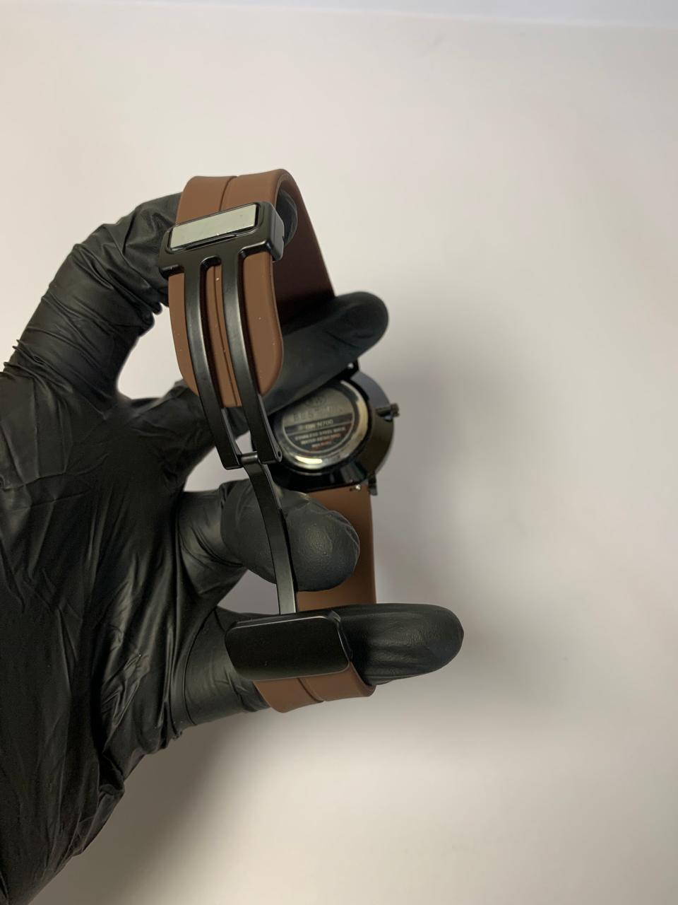 Bestwin watch Brown  Dial Silicone Strap with magnetic Lock