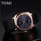 TOMI T-084 Men's Watch Quartz Date Leather Strap