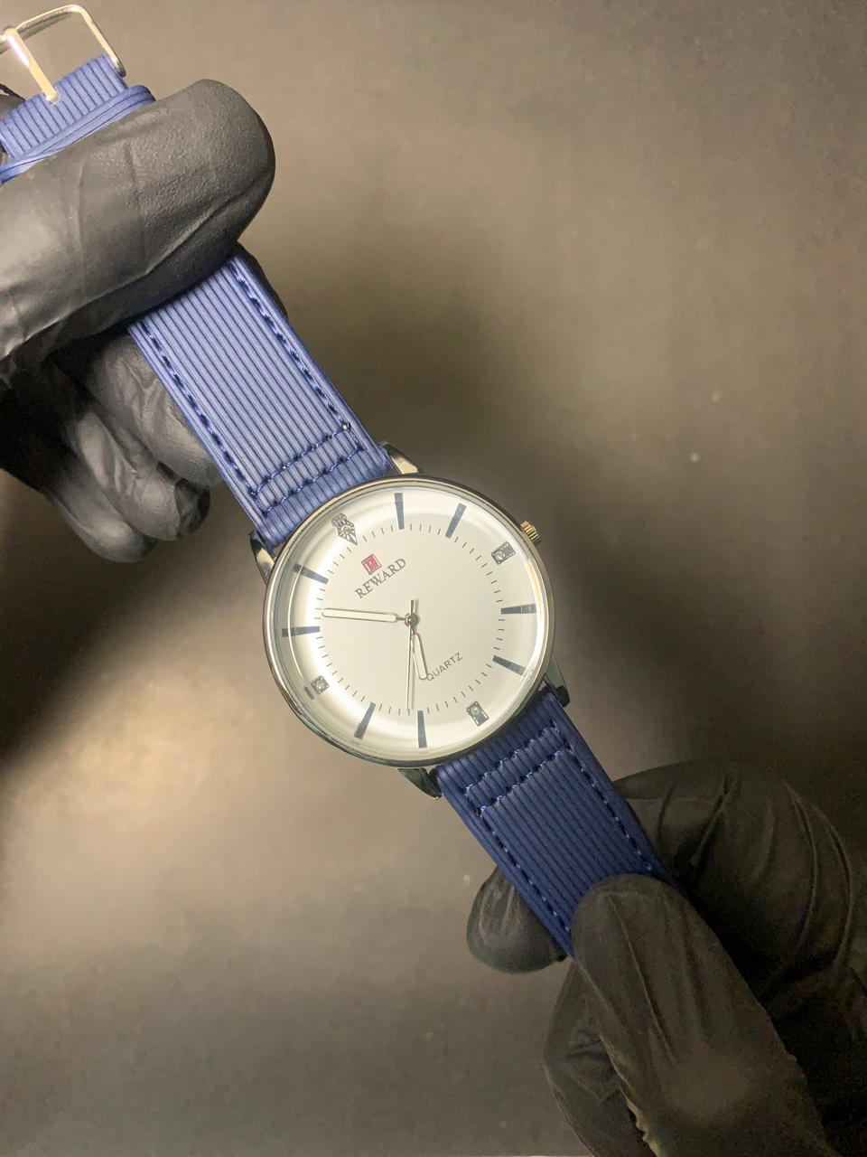 Reward Classic Blue and Comfortable Fabric Strap Watch