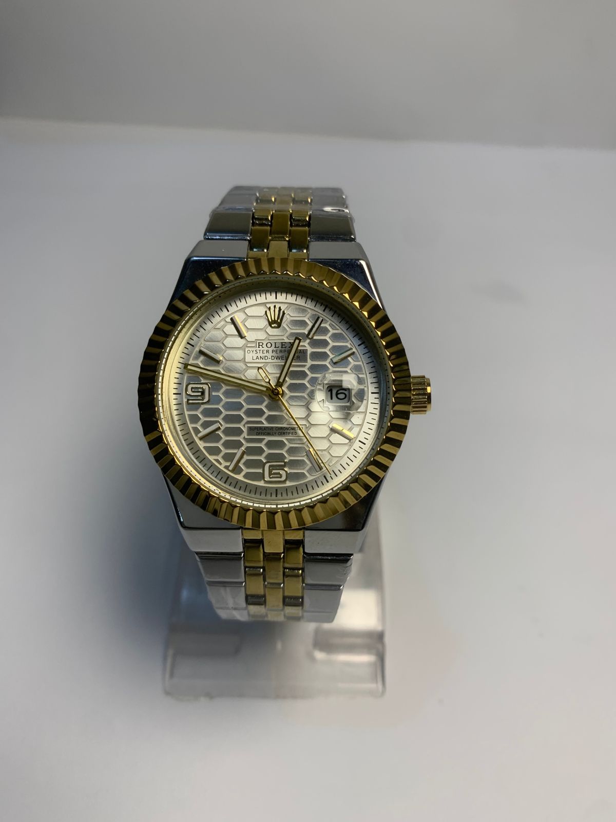 Rolex land dweller truetone with silver dial