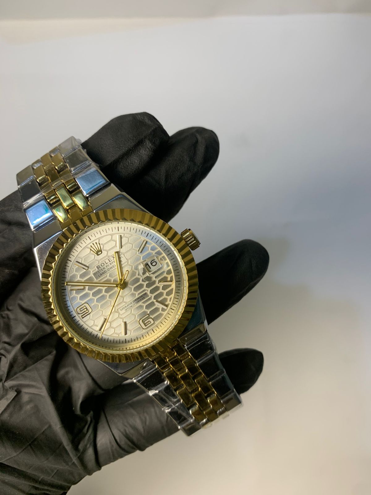 Rolex land dweller truetone with silver dial