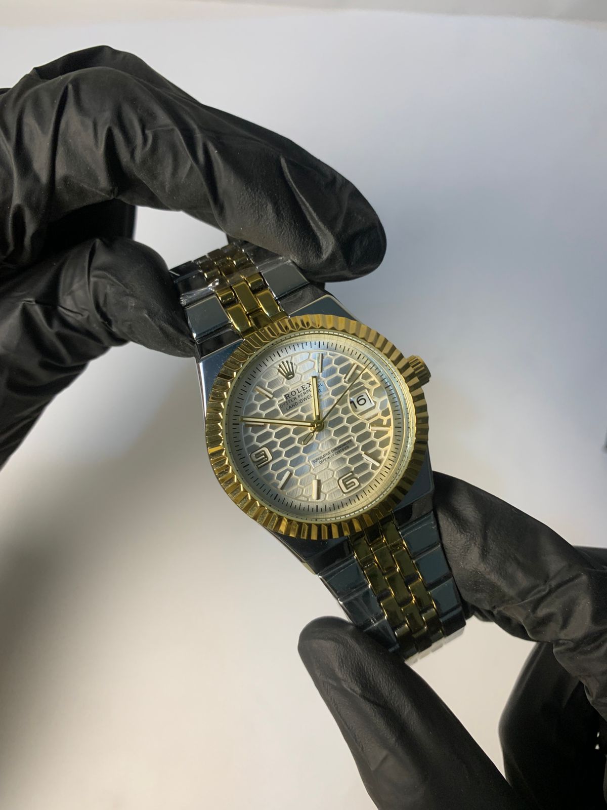 Rolex land dweller truetone with silver dial