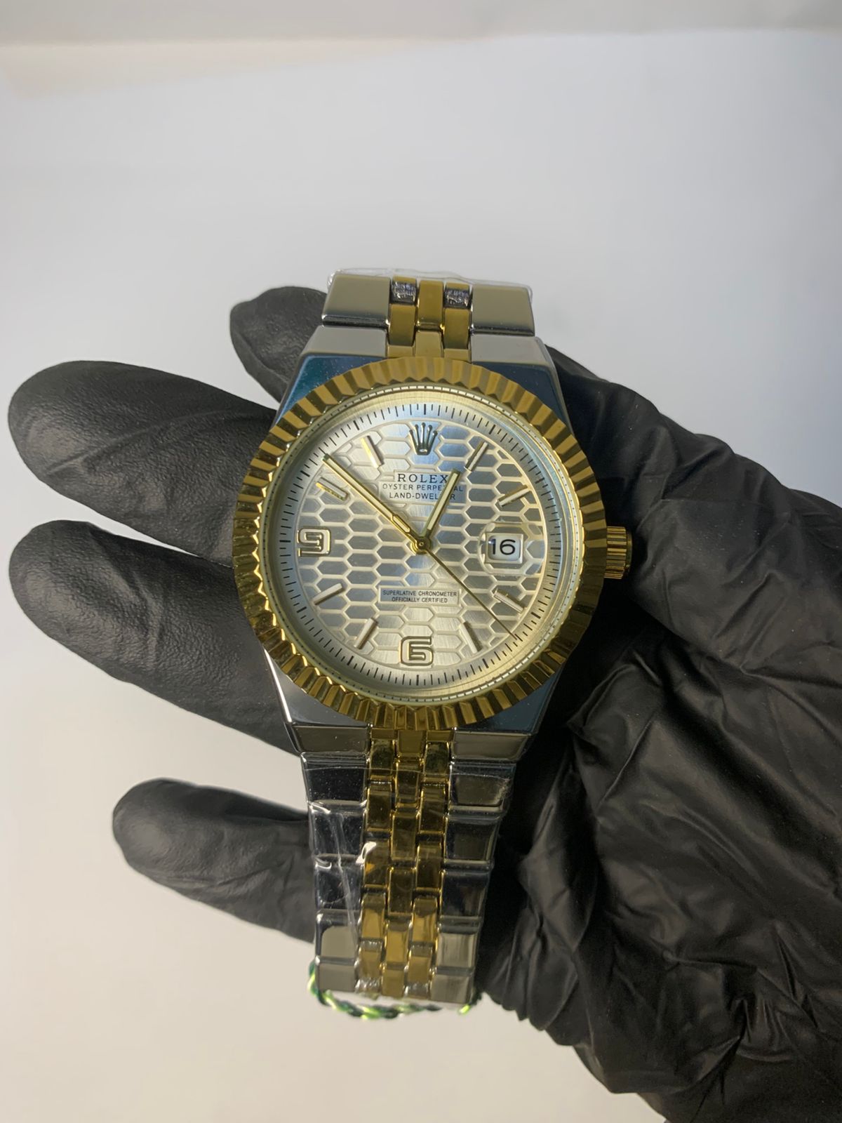 Rolex land dweller truetone with silver dial